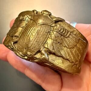 Alkemie Handcrafted Deco Scarab Cuff Bracelet